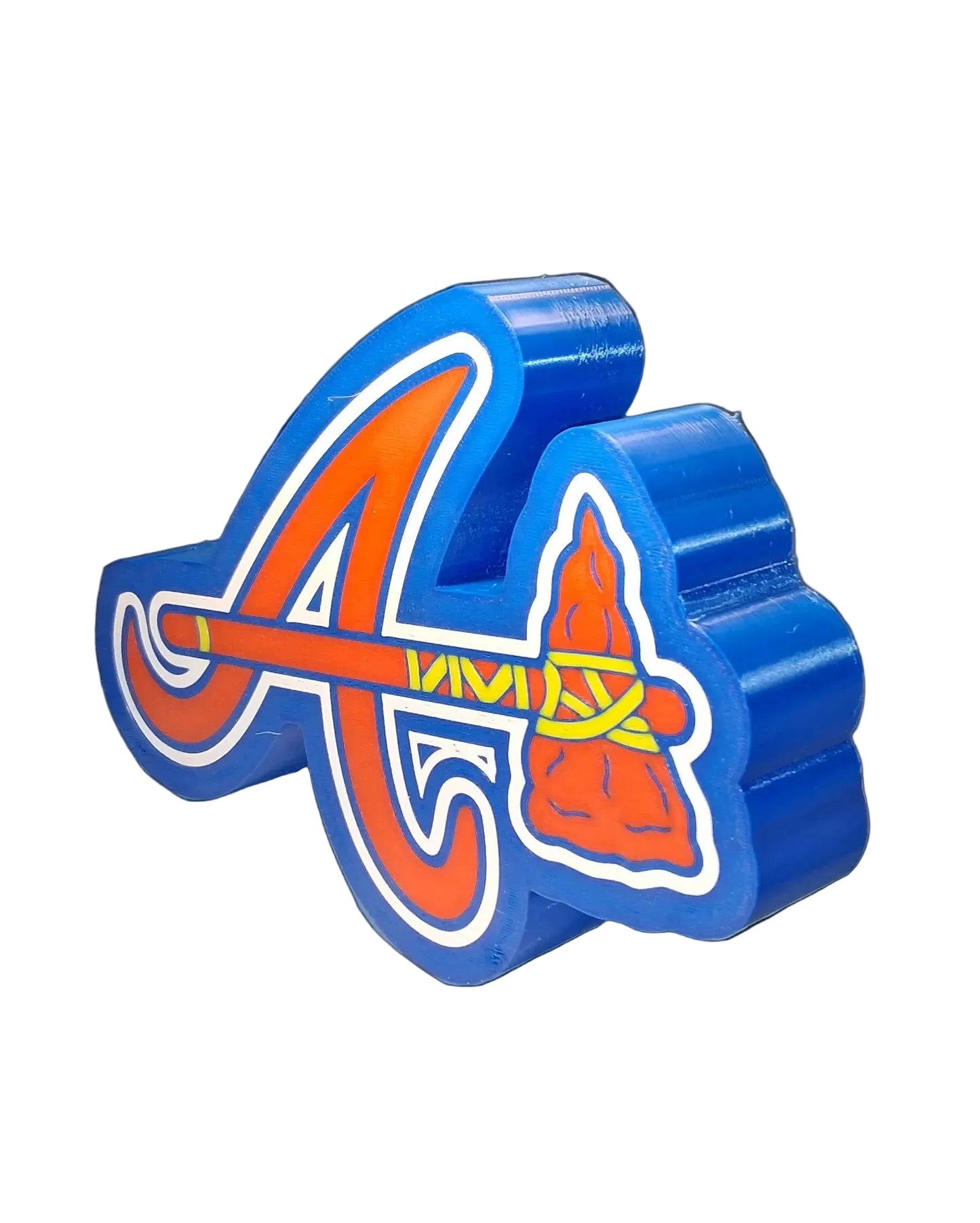 A picture of an Atlanta Braves logo light box.