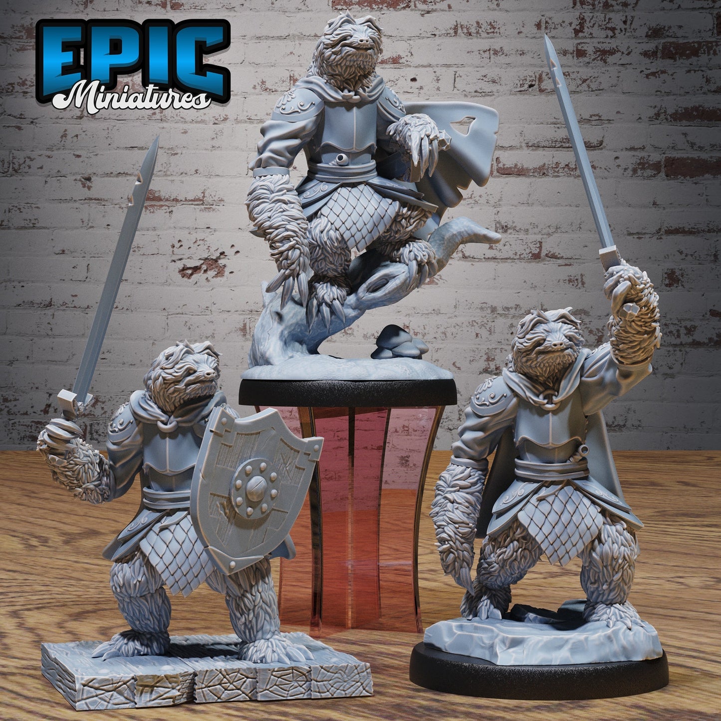 Sloth Paladin – Beastfolk Paladin – Resin Tabletop Miniature