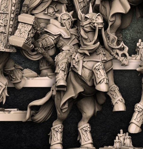Requiem Heavy Cavalry Miniature Set – Human Mounted Paladins