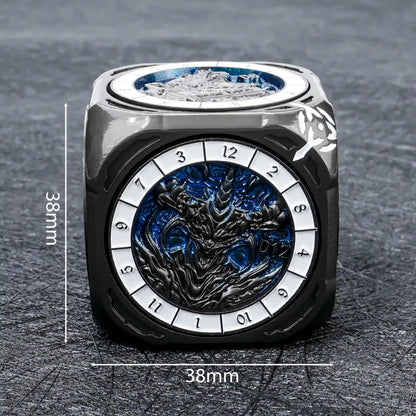 Kickstarter Dice -  7-in-1  Unique  Metal D6 Spinning Dice 2.0