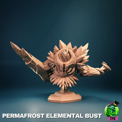 Permafrost Elemental – Ice Elemental Monster – Frozen Horror Fantasy Miniature & Bust
