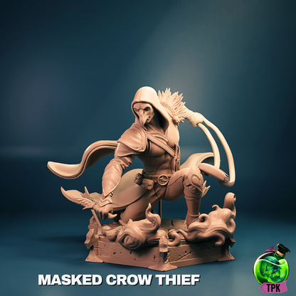 Crow Thief - Male Elf Rogue - Masked & Unmasked - Miniature & Bust Versions