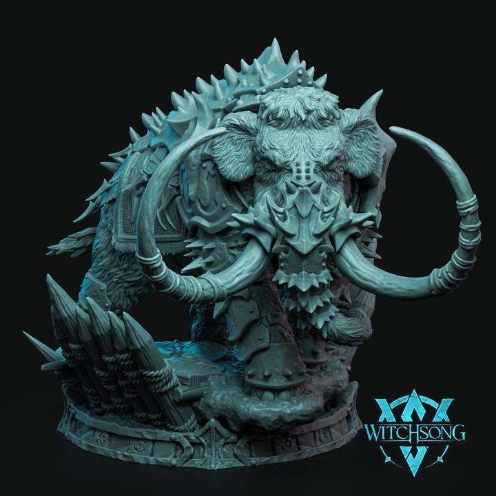 Armored Mammoth – Fantasy Beast Monster Miniature