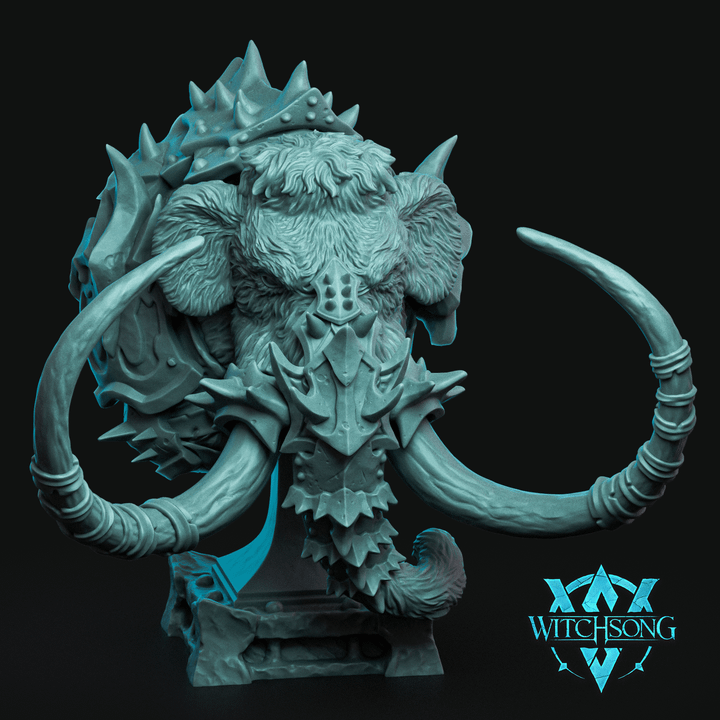 Armored Mammoth – Fantasy Beast Monster Miniature