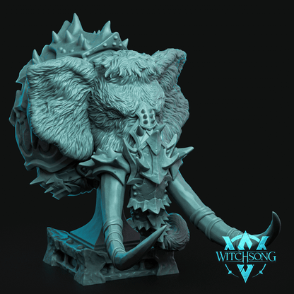 Armored Mammoth – Fantasy Beast Monster Miniature