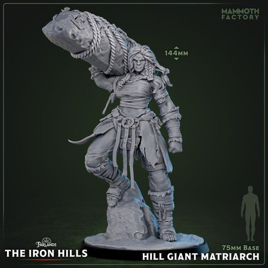 Hill Giant Matriarch – Giant Tribal Leader – Dark Fantasy Miniature