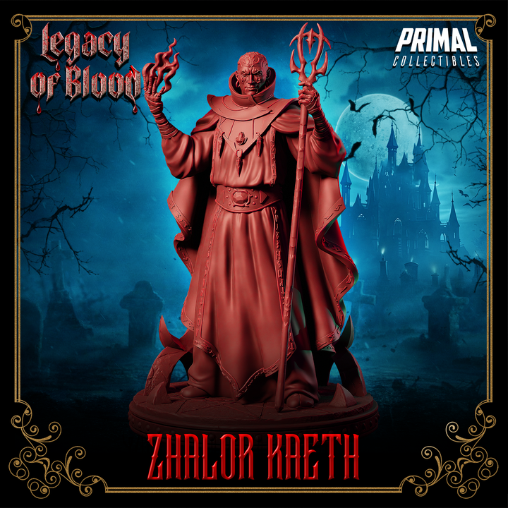 Zhalor Kaeth - Tattooed Wizard Miniature