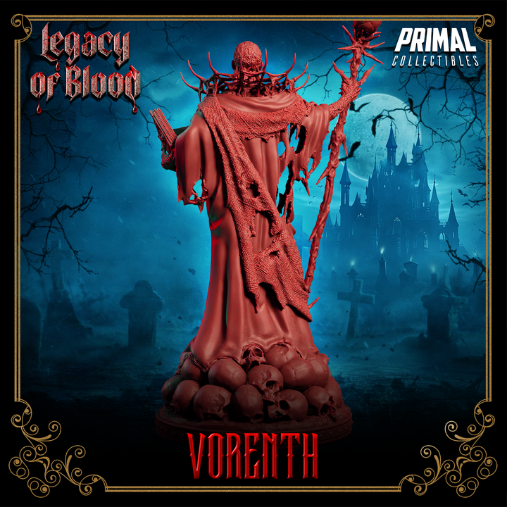 Necromancer Vorenth – Undead Sorcerer Miniature