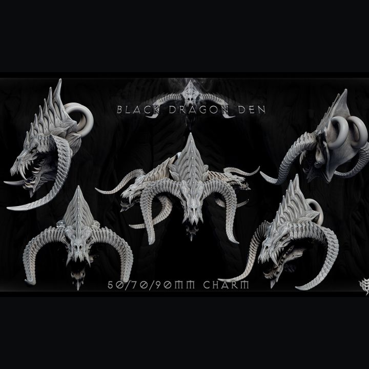 Black Dragon Necklace Pendant