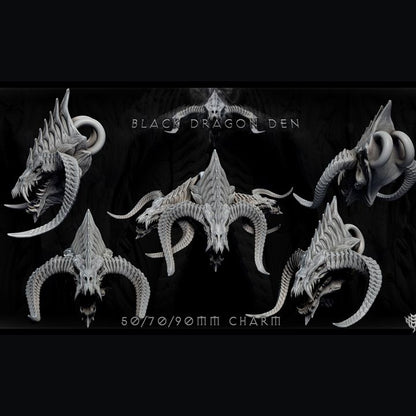 Black Dragon Necklace Pendant