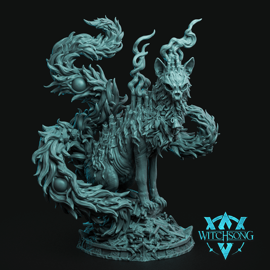 Yulecat – Mythic Winter Beast – Fantasy Monster Miniature