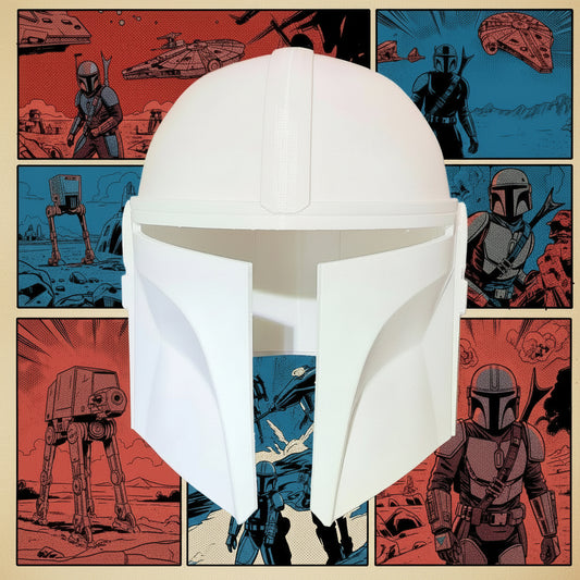 Mandalorian Inspired Helmet DIY Base - 3D Printed PETG Cosplay Prop