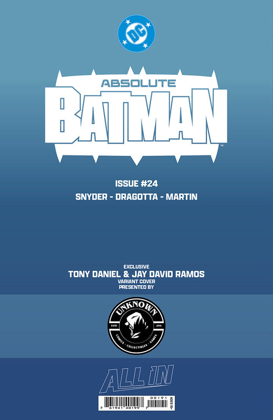 ABSOLUTE BATMAN #24 TONY DANIEL EXCLUSIVE VIRGIN VAR (09/23/2026)