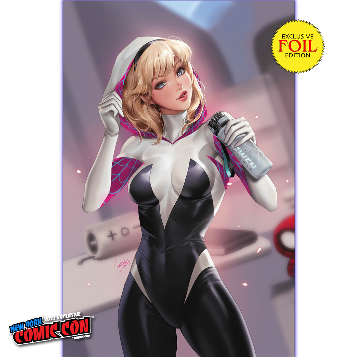[Foil] Amazing Spider-Man #32 [G.O.D.S.] Unknown Comics Leirix Exclusive NYCC Foil Virgin Var (10/18/2023)