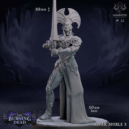 Anak Nobles – The Burning Dead Undead Warlord Miniatures