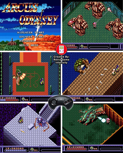 Arcus Odyssey Sega Genesis Mega Drive Video Game Cartridge 1991
