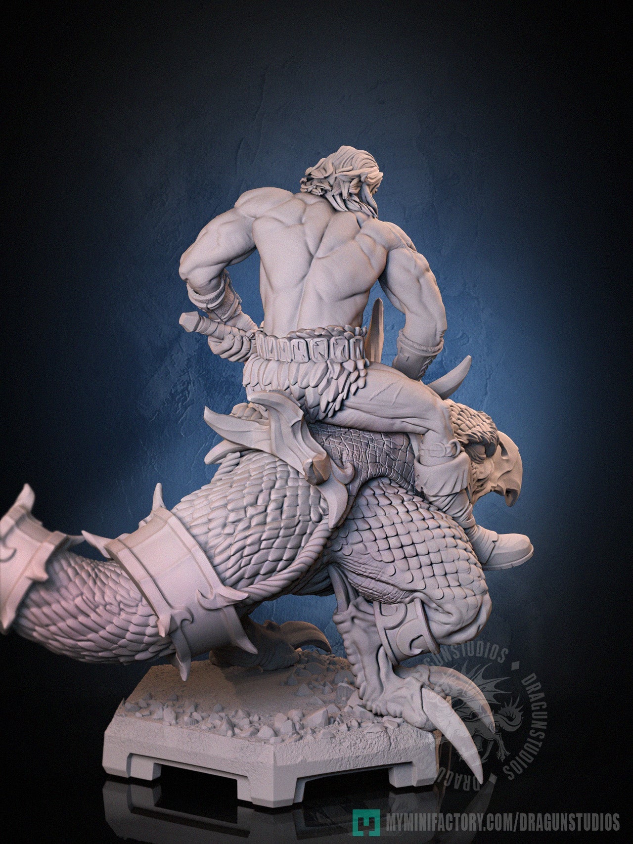 Mounted Ax Battler - Golden Axe Inspired Miniature