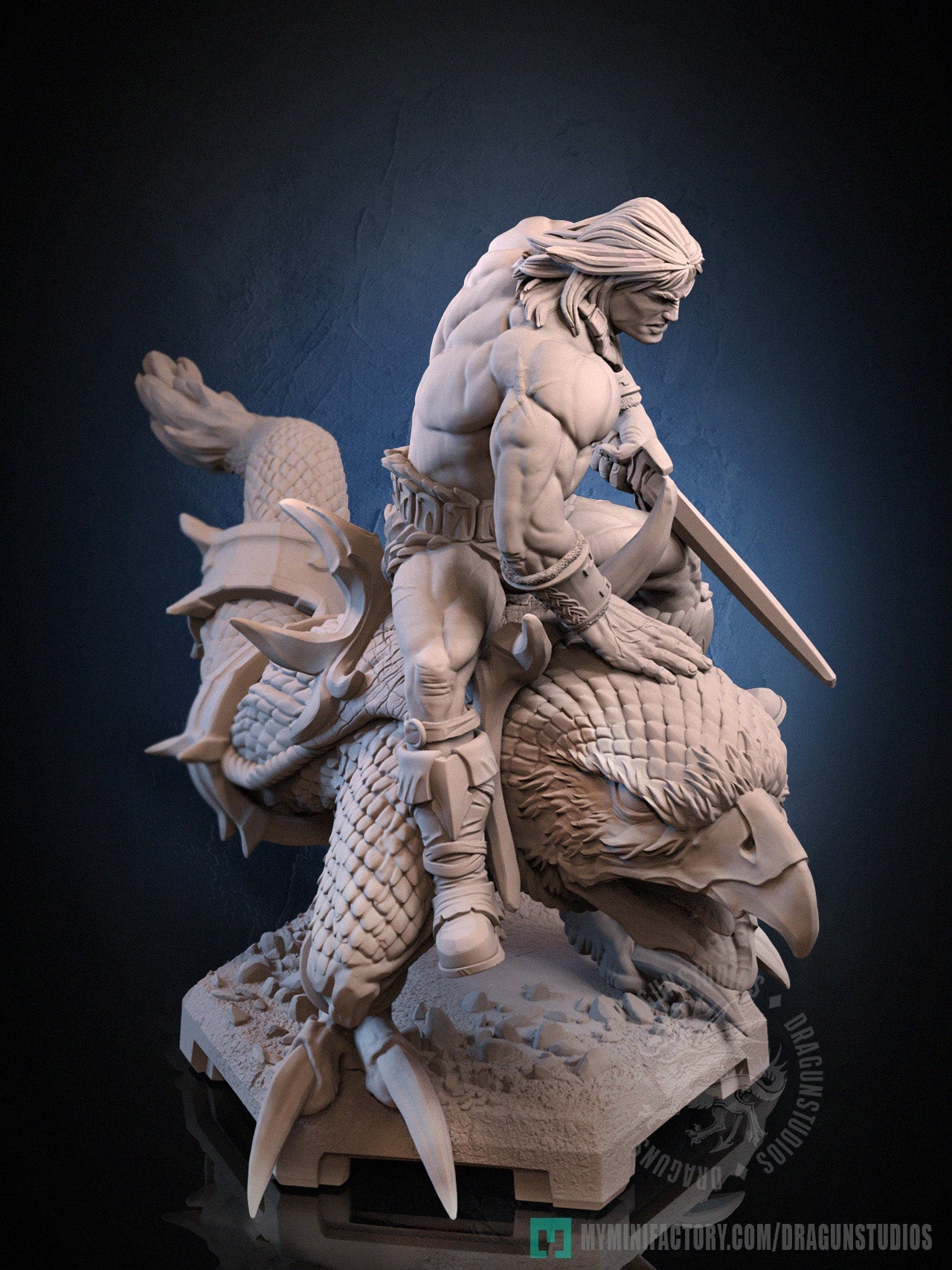 Mounted Ax Battler - Golden Axe Inspired Miniature