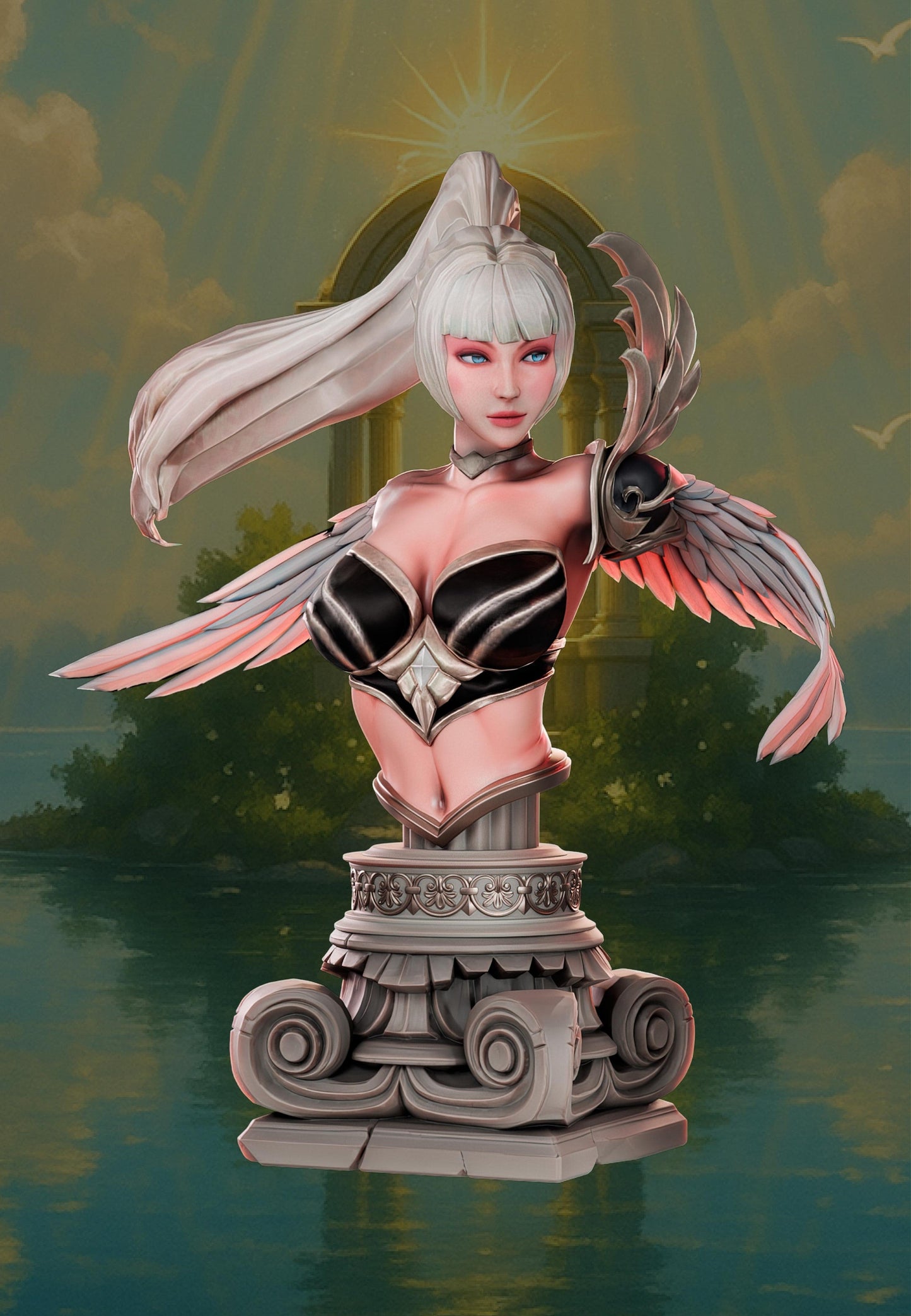 Kaelyn Radiantheart (SFW/NSFW 18+ Only) - Aasimar Fighter - 32mm, 75mm, 1:10 Scale & Bust