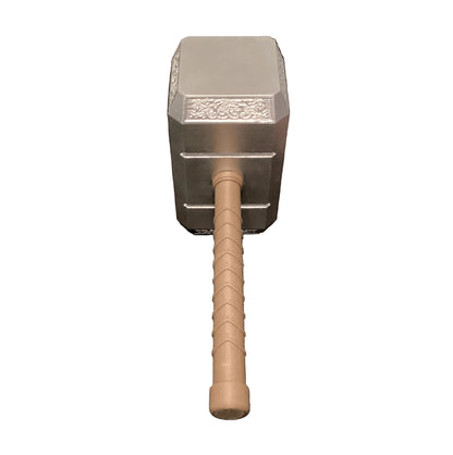 Norse Mythology War Hammer Replica – Silk Silver PETG 3D Printed Display Prop