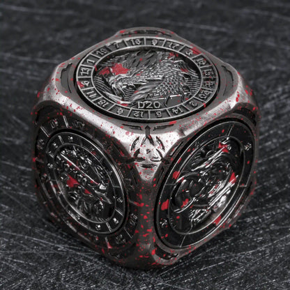 Kickstarter Dice -  7-in-1  Unique  Metal D6 Spinning Dice 2.0
