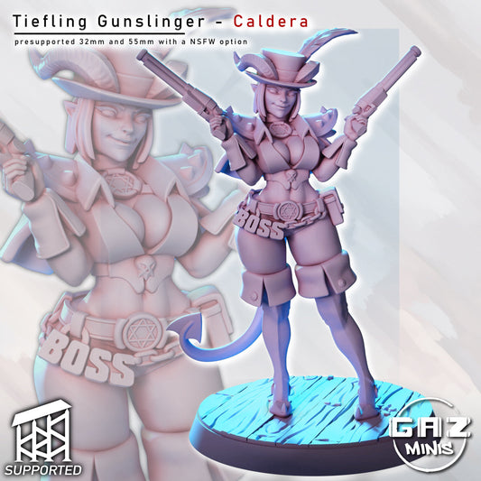 Boss Caldera – Tiefling Gunslinger – Miniature