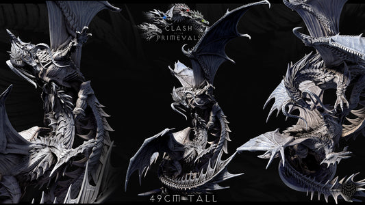 Elder Black Dragon Vs Elder Green Dragon Battle Diorama - Clash of the Primevals