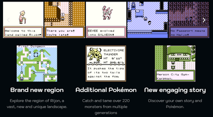 Pokemon Brown GBC ROM Hack Video Game Custom Gameboy Color