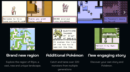 Pokemon Brown GBC ROM Hack Video Game Custom Gameboy Color