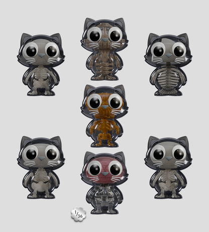 Catscans Bare Bones Blind Box - Charlie the Cat X-Ray Series by Kaleidos Creative
