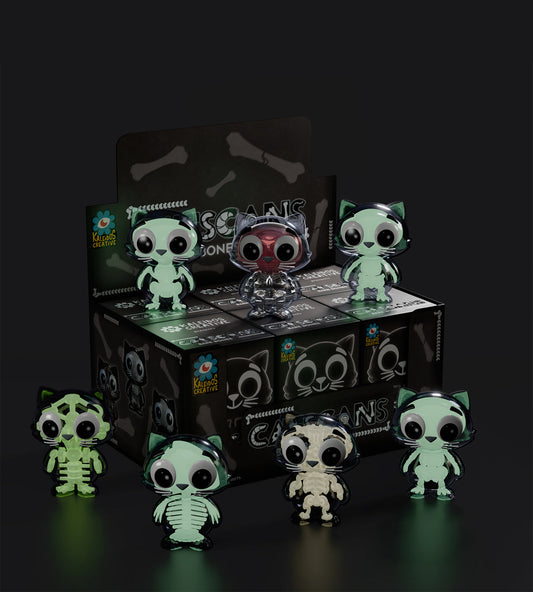 Catscans Bare Bones Blind Box - Charlie the Cat X-Ray Series by Kaleidos Creative