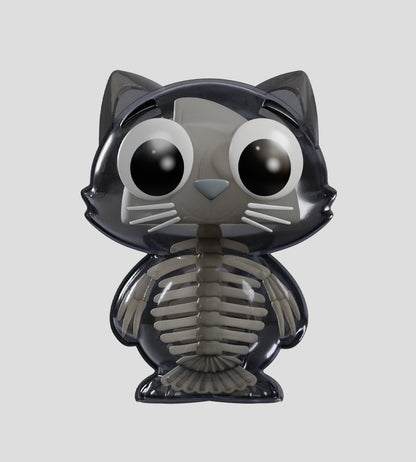 Catscans Bare Bones Blind Box - Charlie the Cat X-Ray Series by Kaleidos Creative