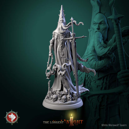 Cursed Priest – Corrupted Demonic Cleric – Miniature & Bust – The Longest Night