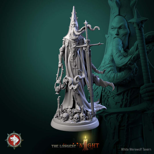 Cursed Priest – Corrupted Demonic Cleric – Miniature & Bust – The Longest Night