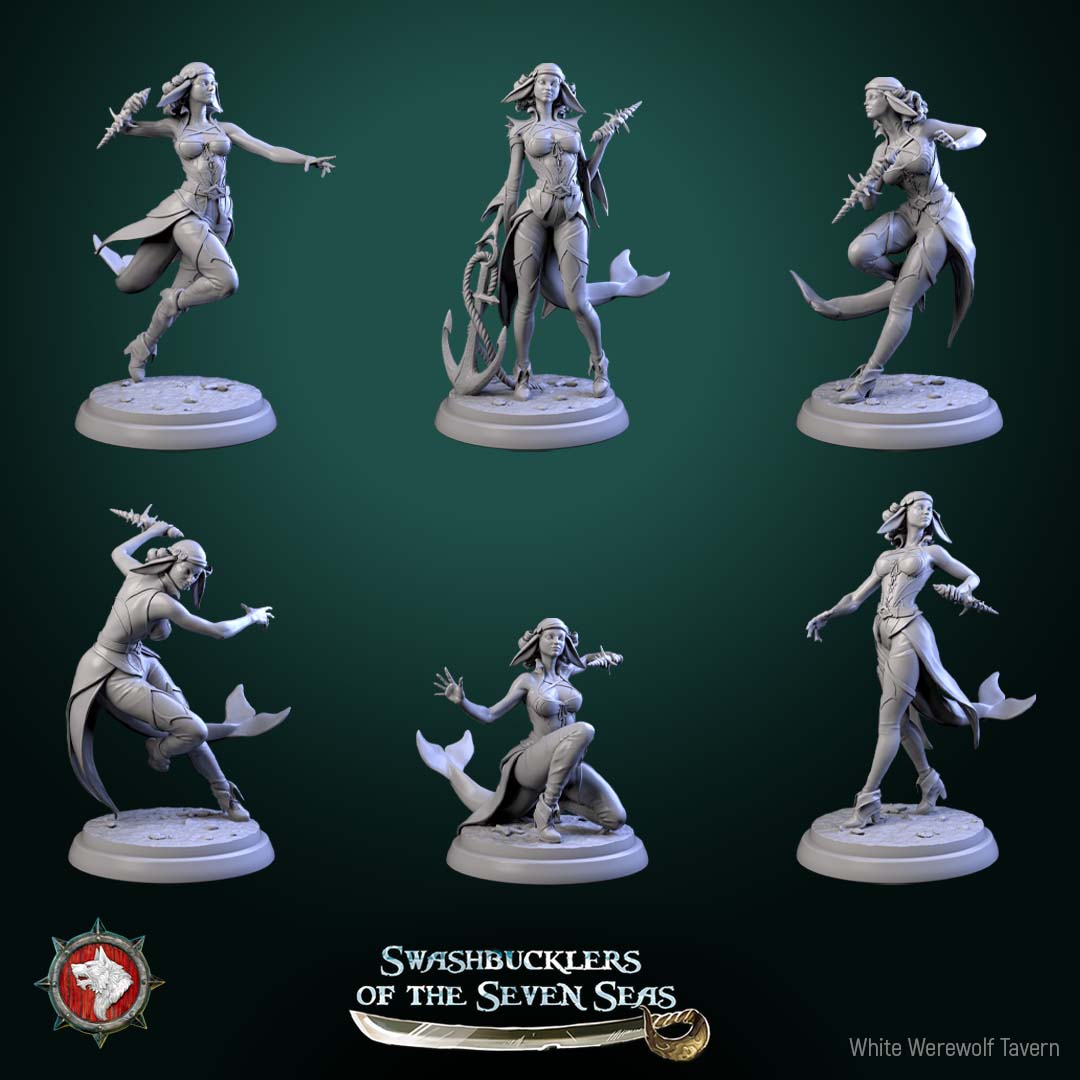 Delphinid Raiders – Sea-Born Pirate Skirmishers – Miniatures