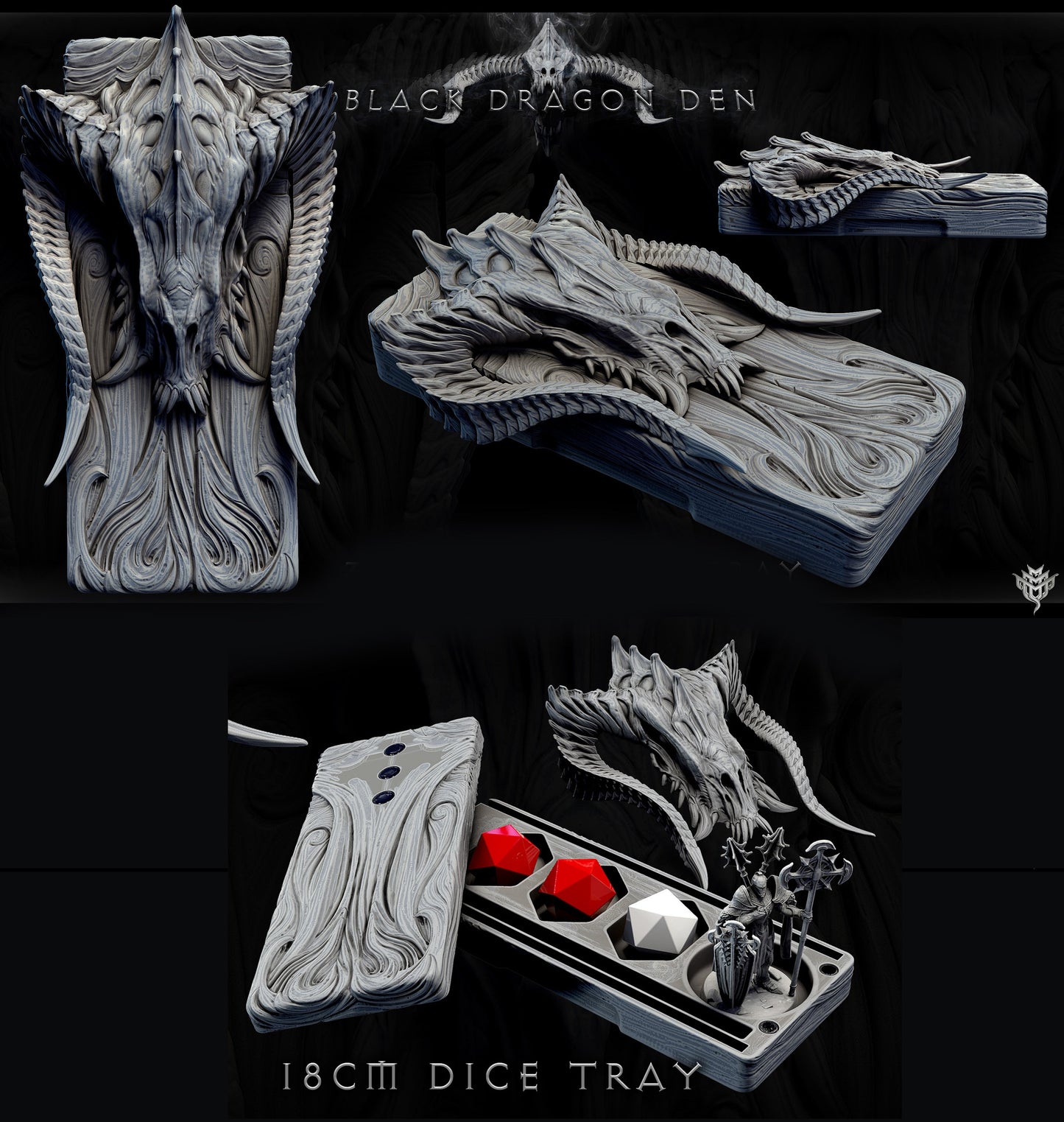 Black Dragon Dice Tray
