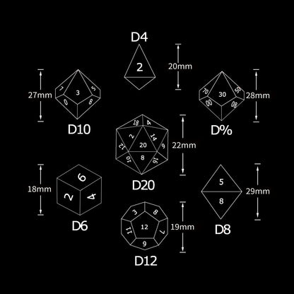 Fierce Crocodile Eyes Liquid Core Resin DND Dice Set + Gold Lettering