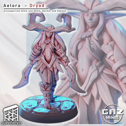 Aelora - Dryad – (32mm/55mm scale, SFW/NSFW)