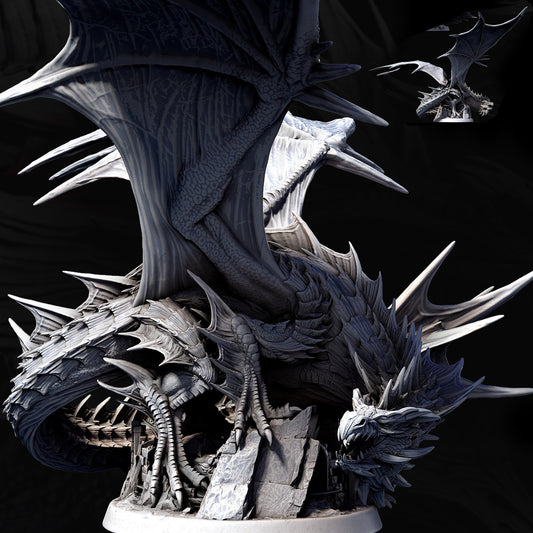 Elder Green Dragon Miniature - Clash of the Primevals
