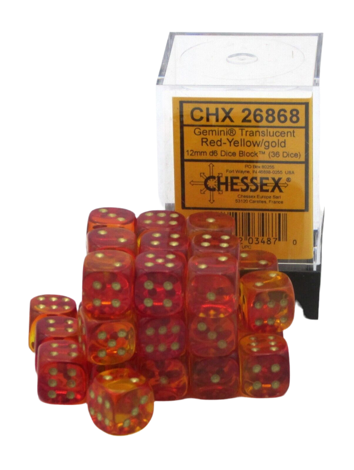 36D6 Gemini Chessex Dice Block