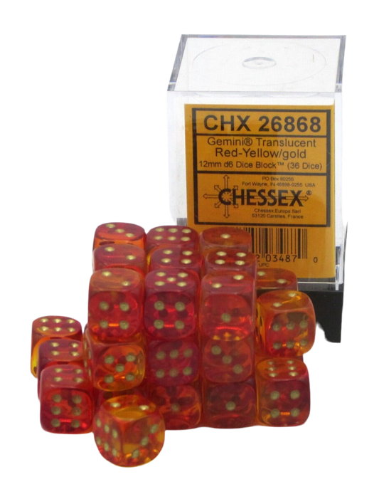 36D6 Gemini Chessex Dice Block