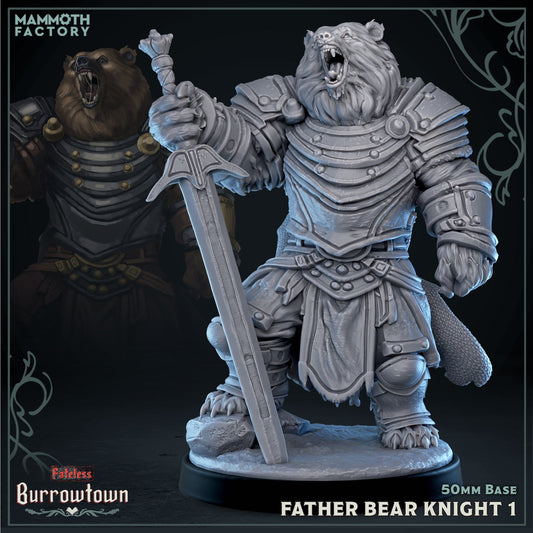 Bear Knights – Bearfolk Fighters – Burrowtown Fateless – Miniatures