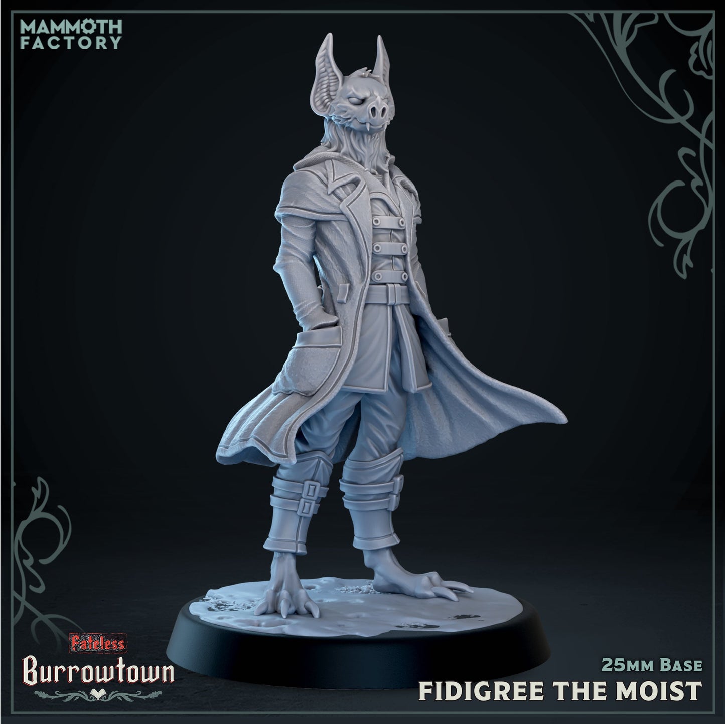 Fidgree the Moist – Batkin Rogue – Burrowtown Fateless – Miniature & Bust