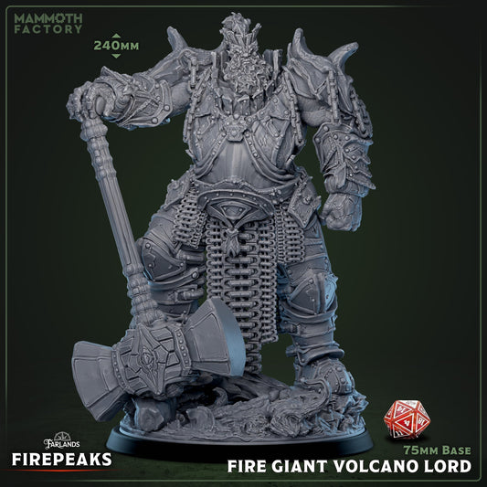 Fire Giant Volcano Lord - Fire Giant Warlord - Miniature