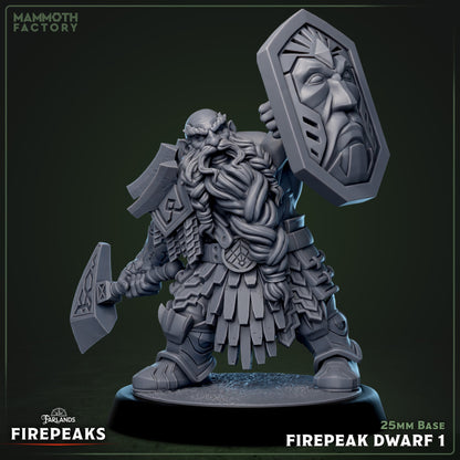 Firepeak Dwarfs - Fire Dwarf Warriors - Miniatures