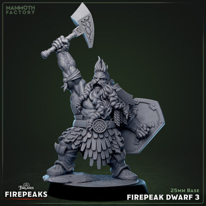 Firepeak Dwarfs - Fire Dwarf Warriors - Miniatures
