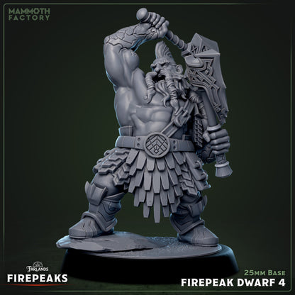 Firepeak Dwarfs - Fire Dwarf Warriors - Miniatures