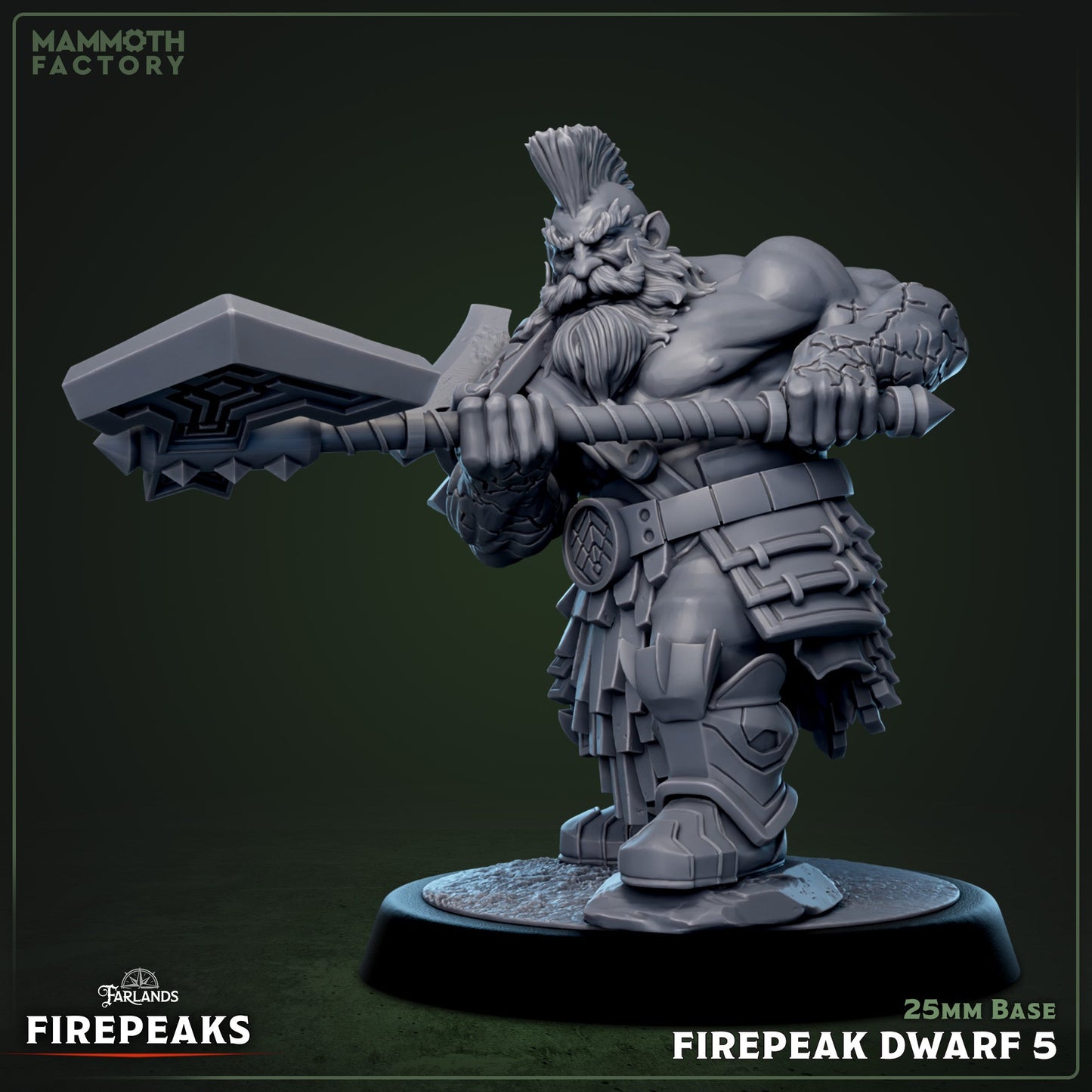 Firepeak Dwarfs - Fire Dwarf Warriors - Miniatures