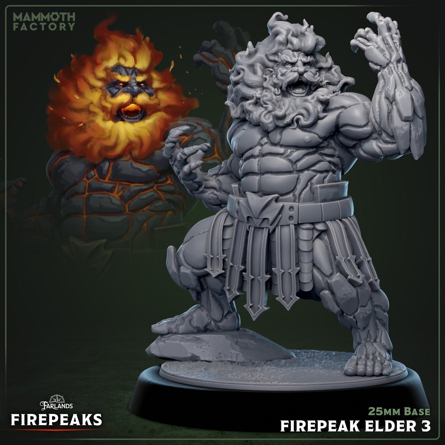 Firepeak Elders - Fire Dwarf Veterans - Miniatures