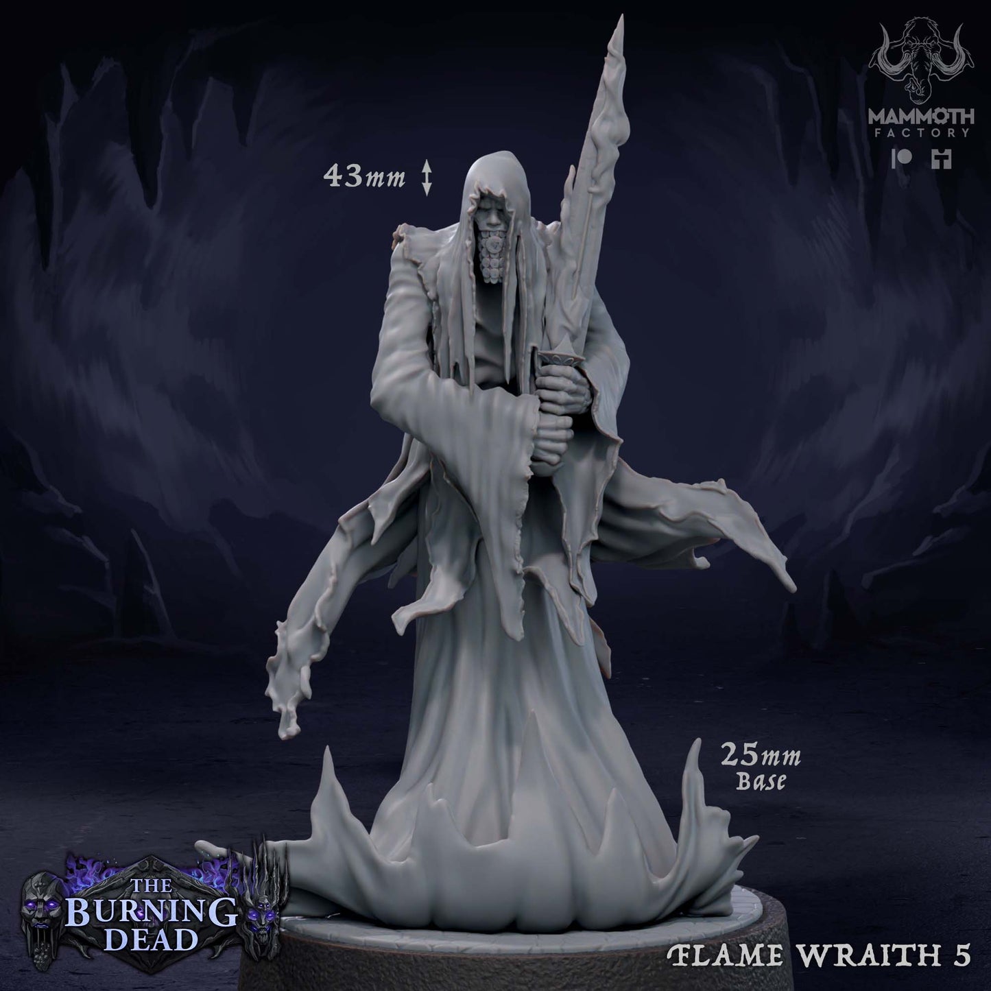 Flame Wraiths – The Burning Dead Undead Horror Miniatures